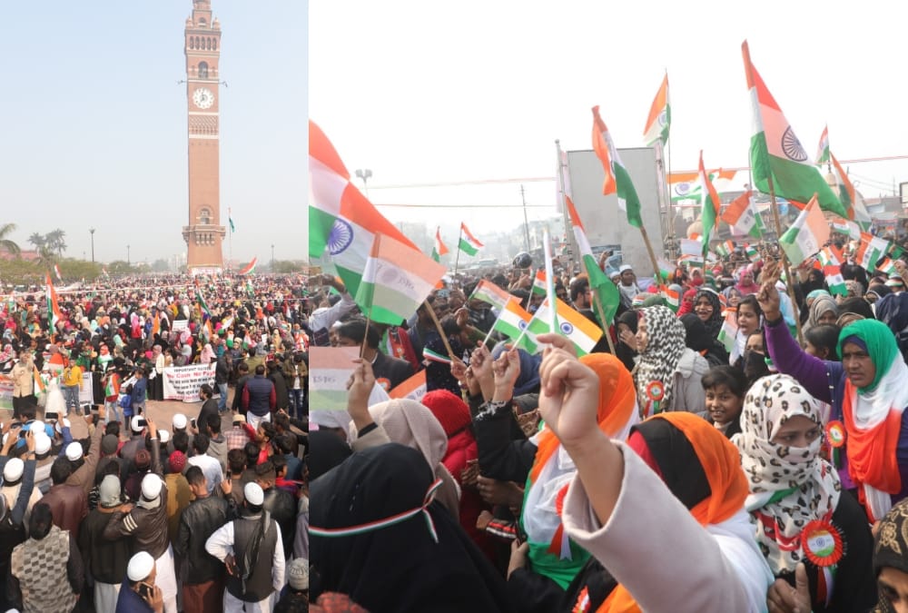 Women protesting against CAA celebrated Republic Day.