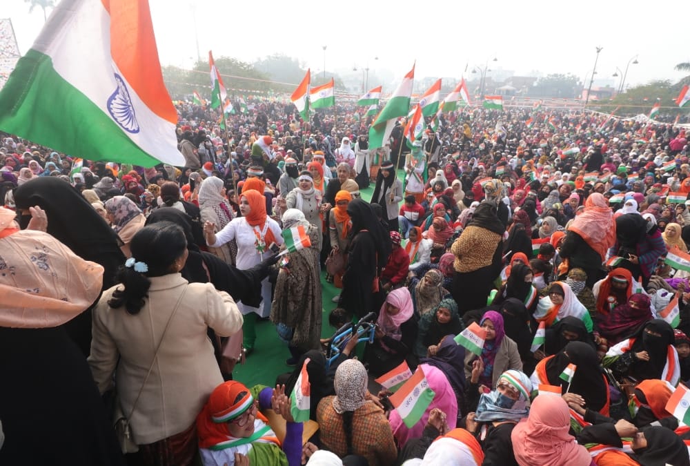 Women protesting against CAA celebrated Republic Day.