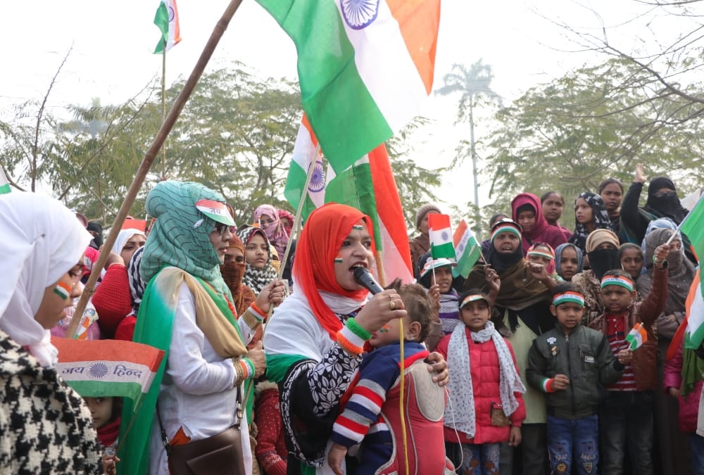 Women protesting against CAA celebrated Republic Day.