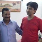 Kumar Vishvas with Arvind Kejriwal