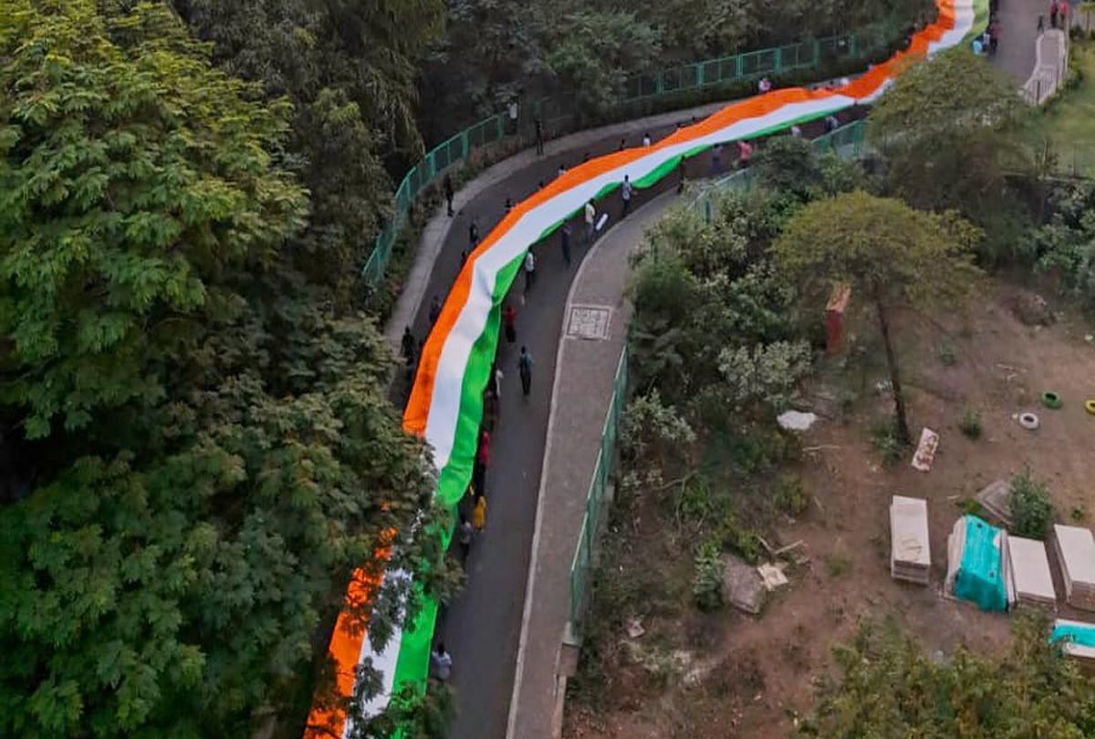 Tiranga Yatra by IIT Bombay students in campus