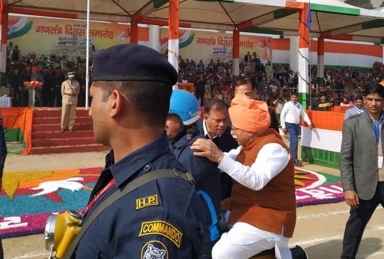 Haryana CM Manohar Lal in different style on republic day 2020