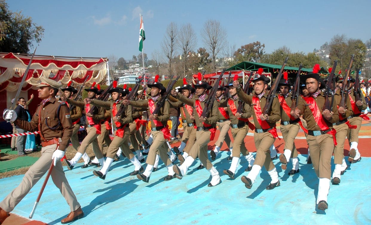 Minister in charge in Pithoragarh took salute of parade