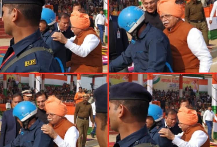 Haryana CM Manohar Lal in different style on republic day 2020
