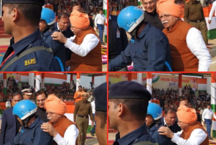 Haryana CM Manohar Lal in different style on republic day 2020