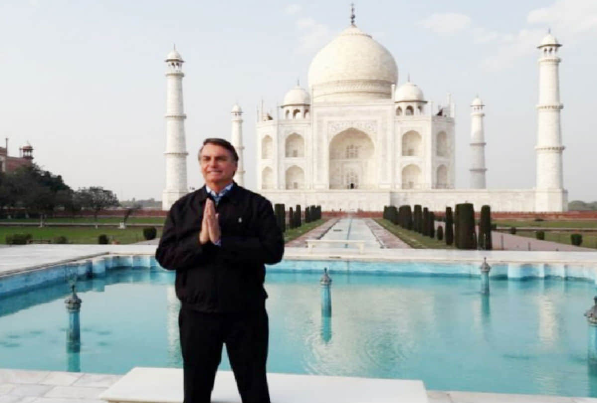 President Of Brazil Jair Bolonsaro Visits Taj Mahal