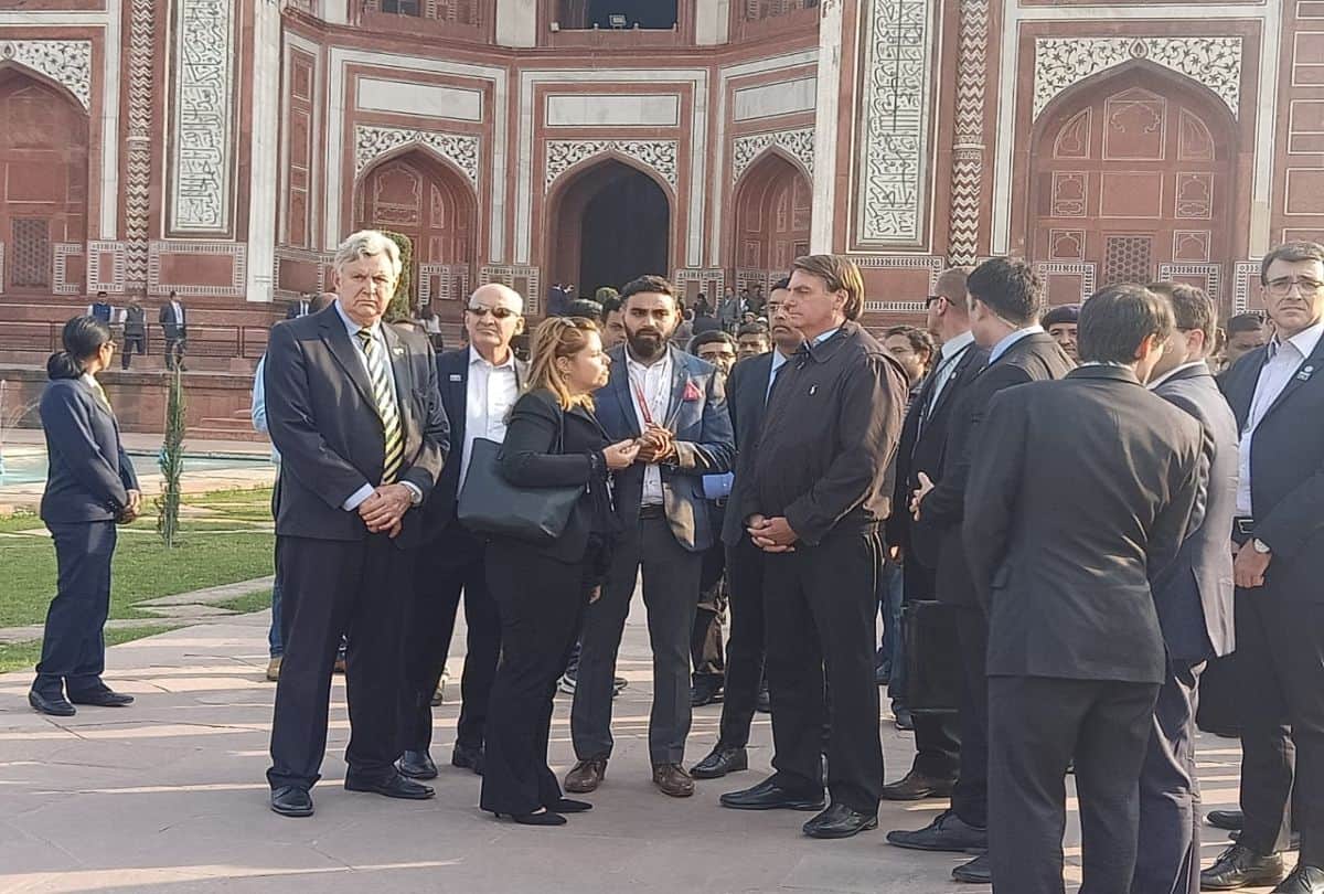 President Of Brazil Jair Bolonsaro Visits Taj Mahal