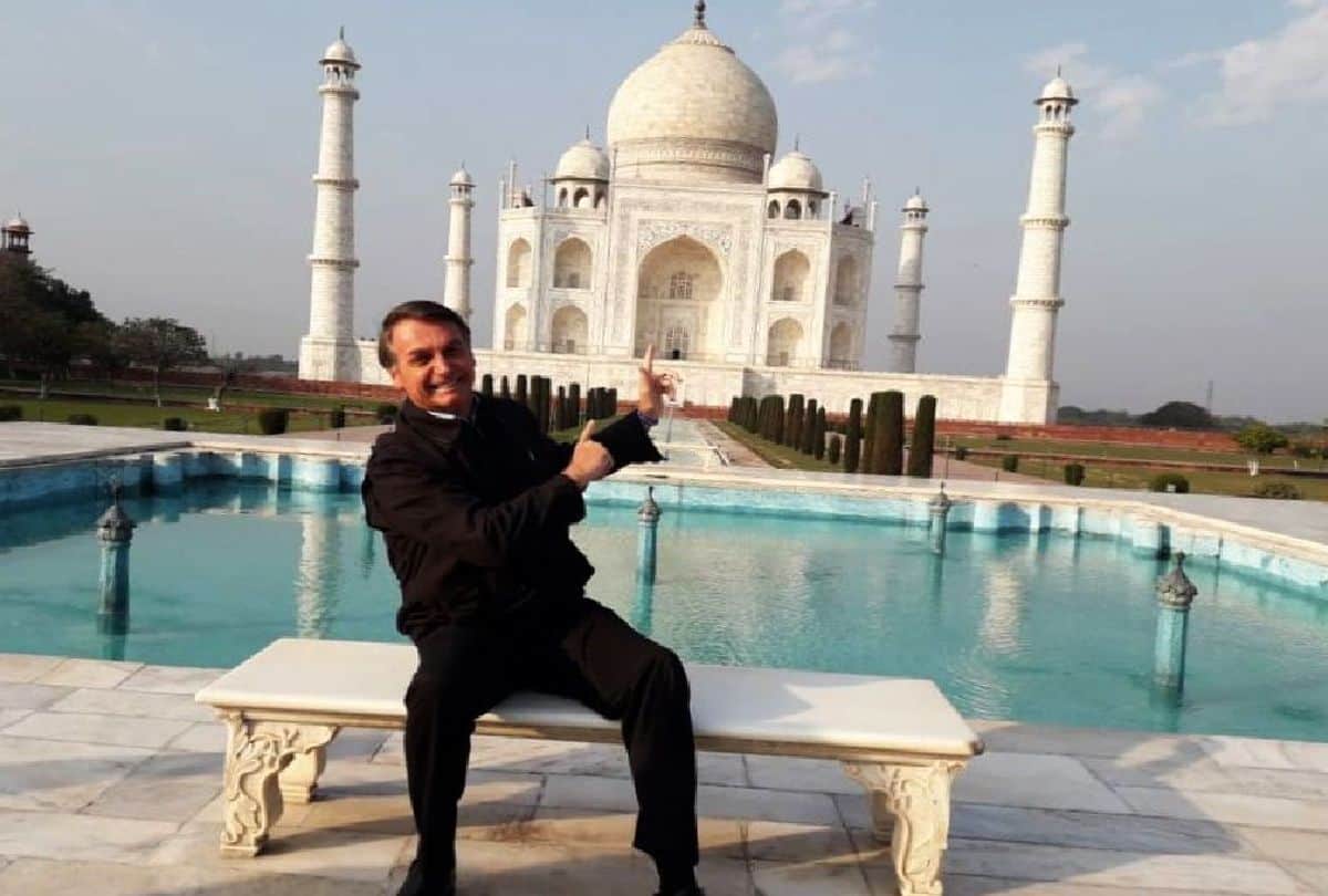 President Of Brazil Jair Bolonsaro Visits Taj Mahal
