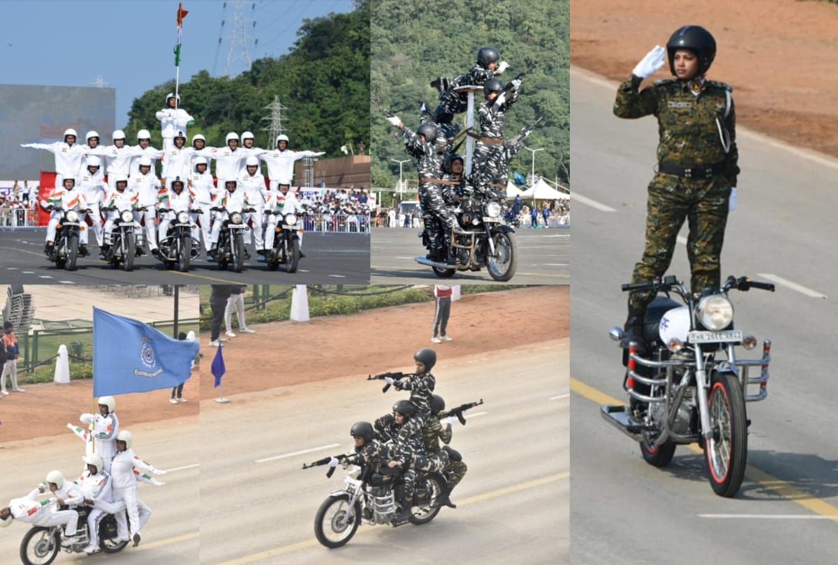 Republic Day 2020 First Time Women CRPF Bikers Stunt On Rajpath