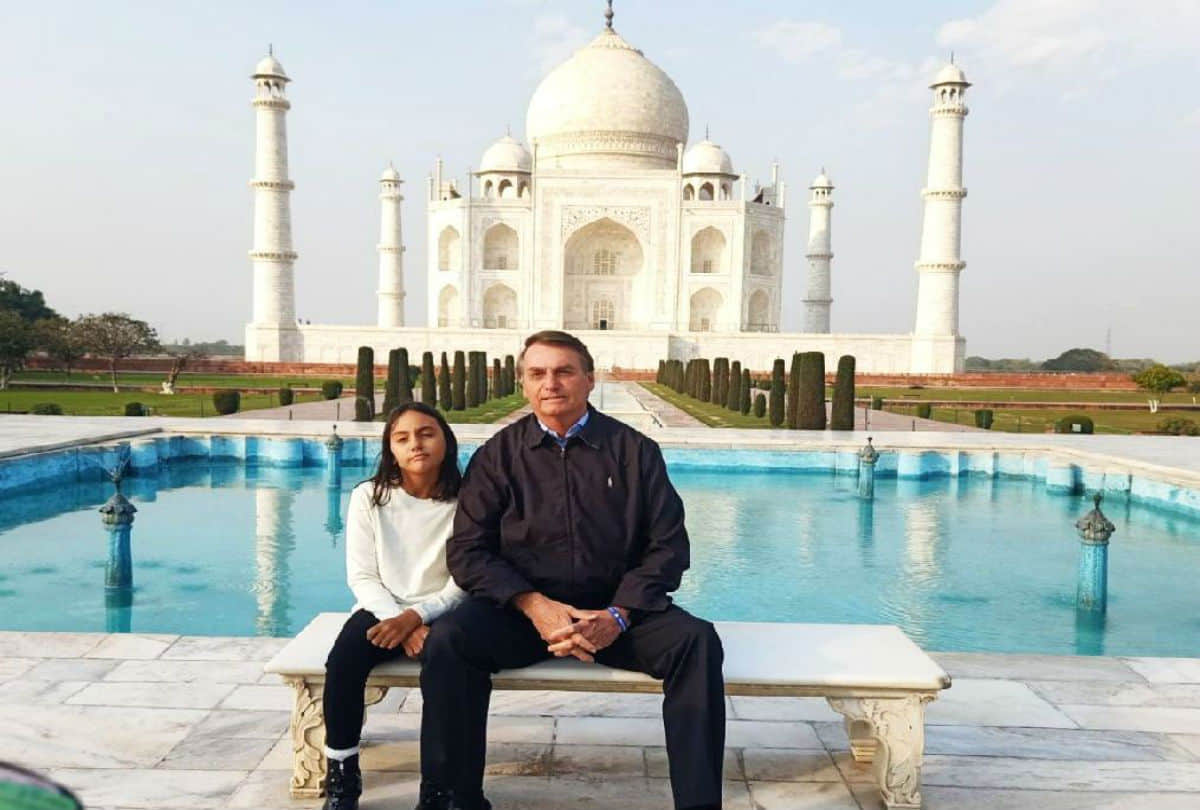 President Of Brazil Jair Bolonsaro Visits Taj Mahal