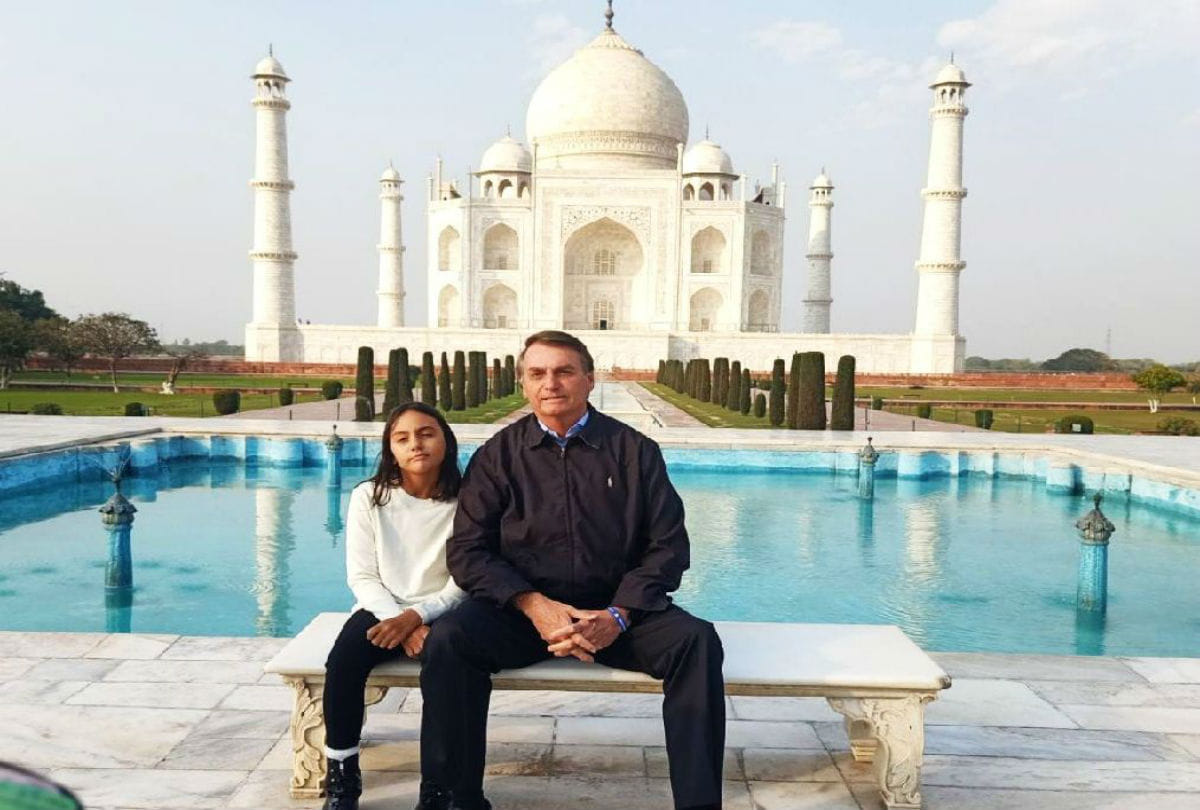 President Of Brazil Jair Bolonsaro Visits Taj Mahal