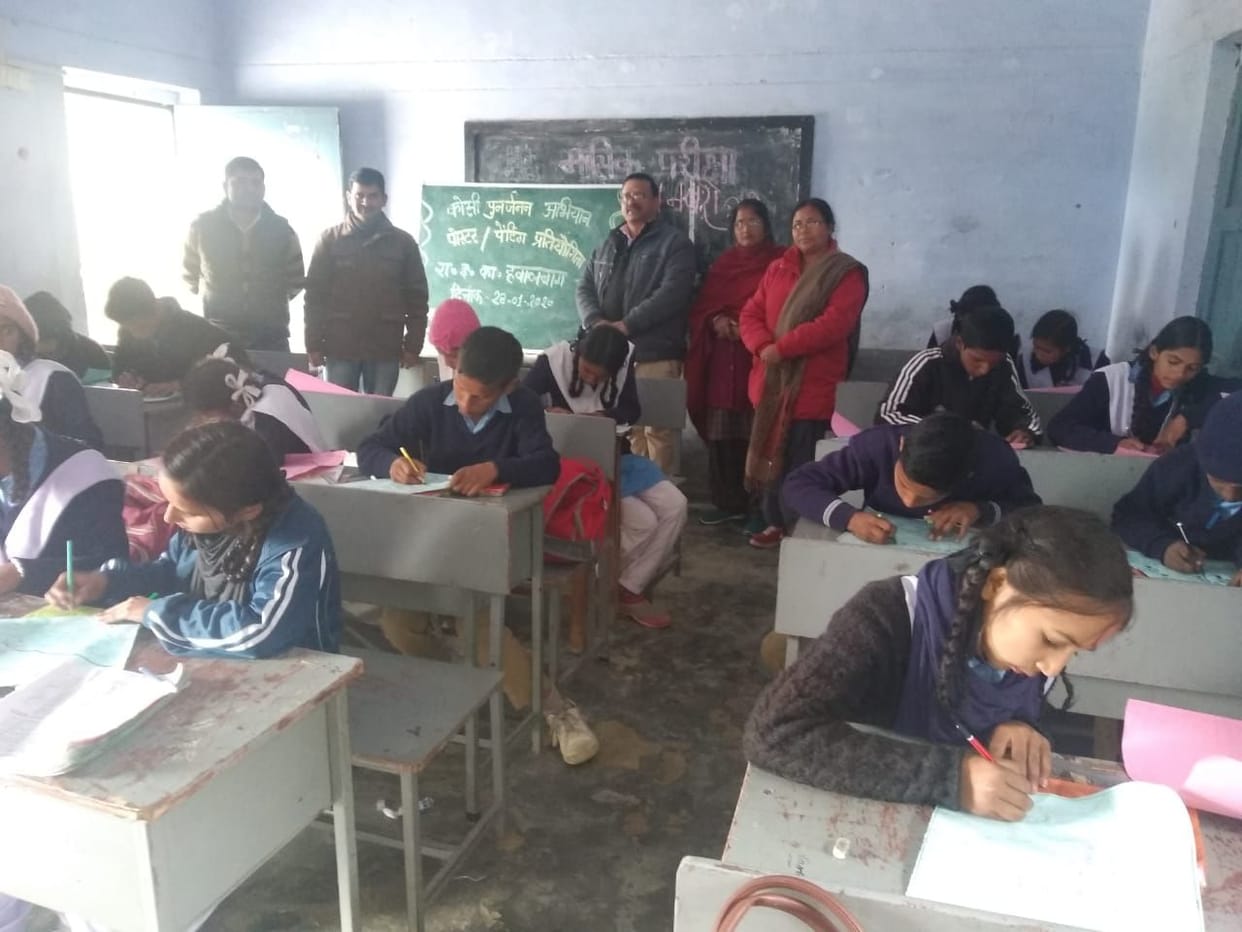 Manas, Krishna  in poster and arti,Krishna were first in painting competition