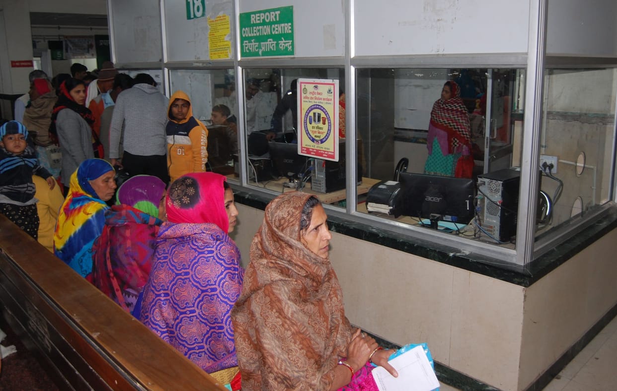 patient upset due to not receiving blood sample repots on time in civil hospital in sonipat