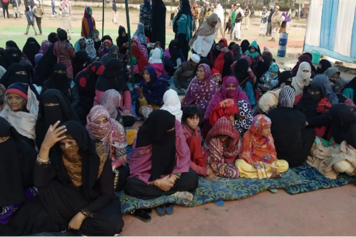 Women protesting against citizenship law for eighteen days in Deoband