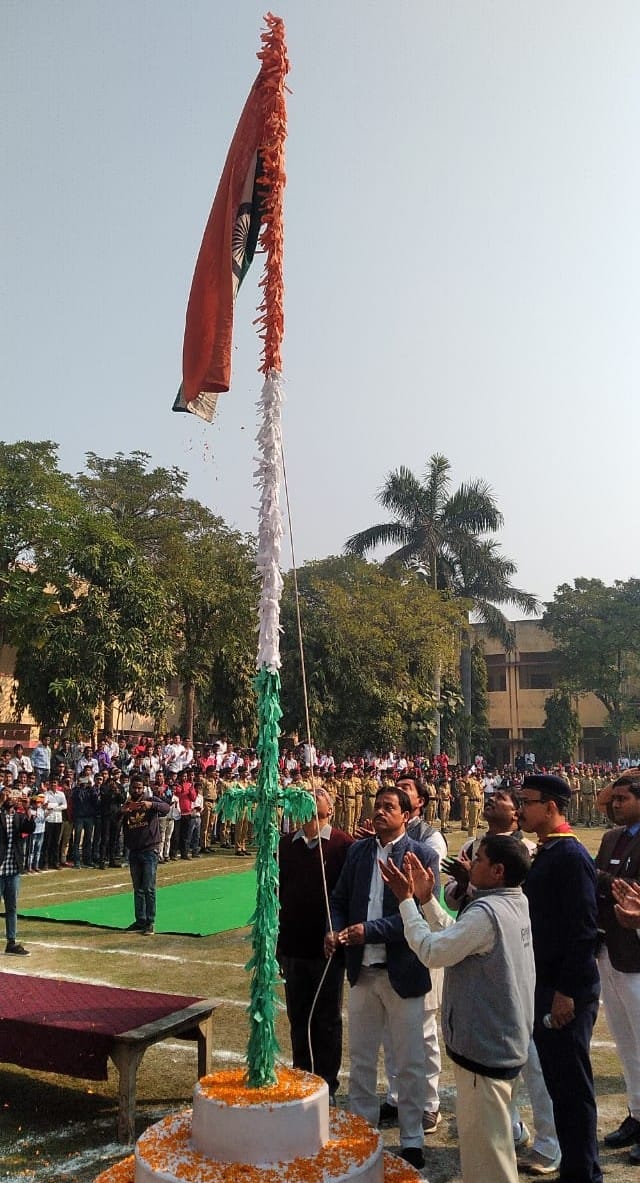 hosted the flag with enthusiam