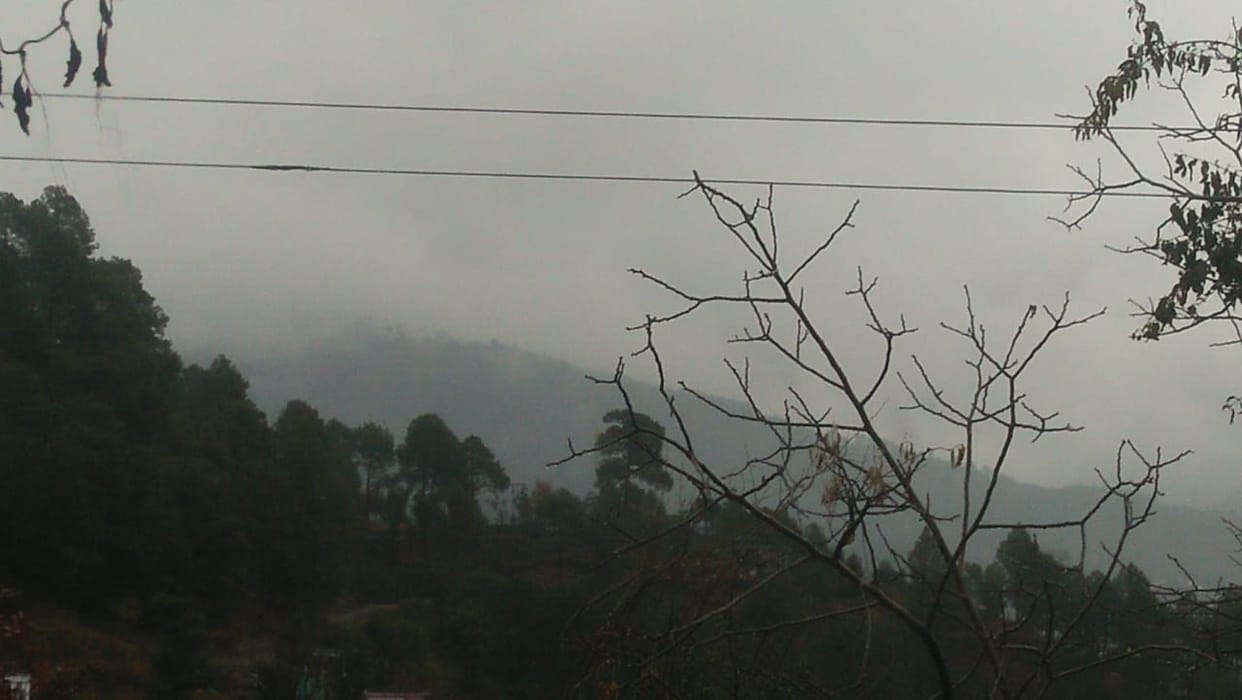 Snowfall in the higher Himalayan regions