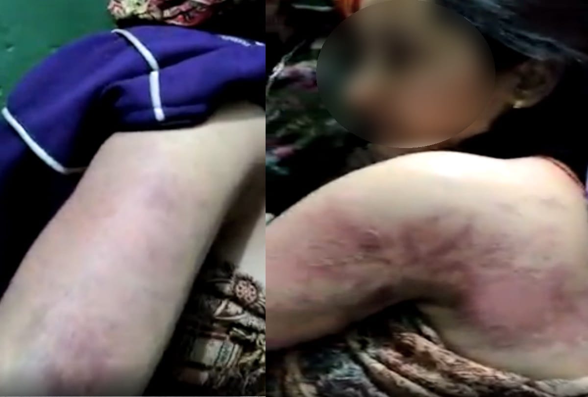 Married woman brutally beaten up after Tied up her Hands and arms,  video viral