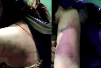 Married woman brutally beaten up after Tied up her Hands and arms,  video viral
