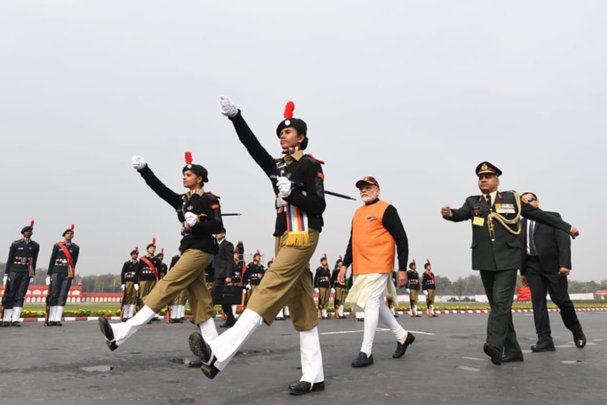 PM Narendra Modi visits National Cadet Corps rally in Delhi live updates, will also address cadets