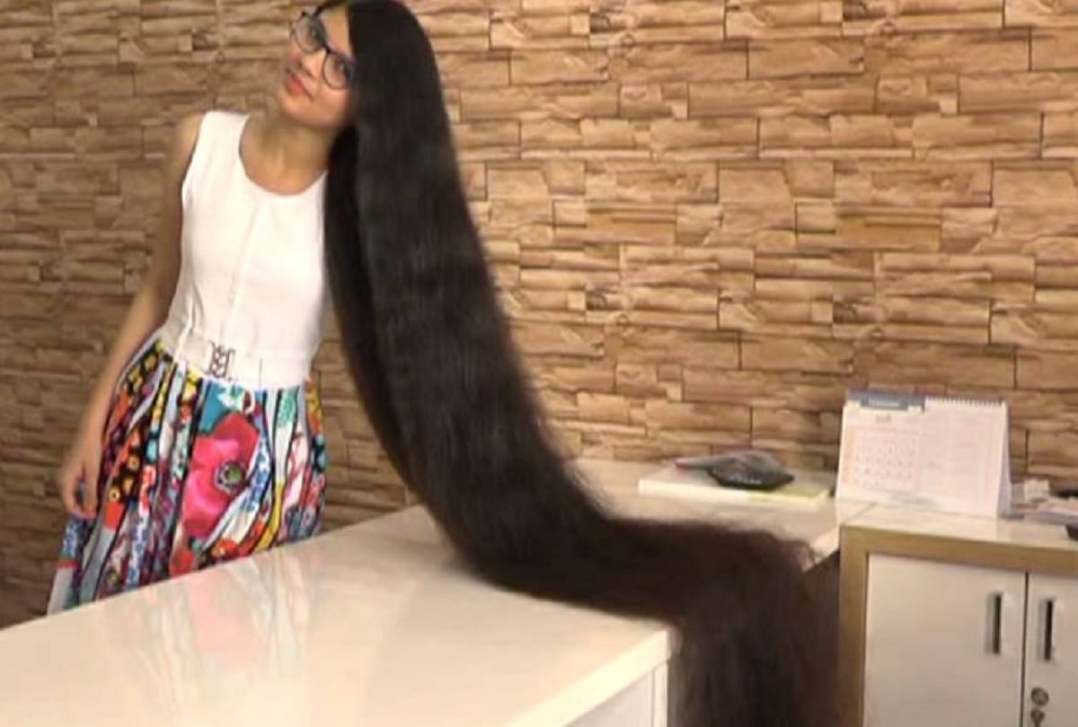 Nilanshi Patel holds the Guinness World record for longest hair in the world