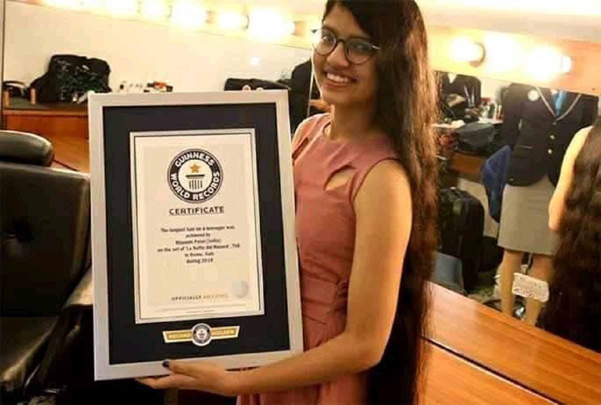Nilanshi Patel holds the Guinness World record for longest hair in the world