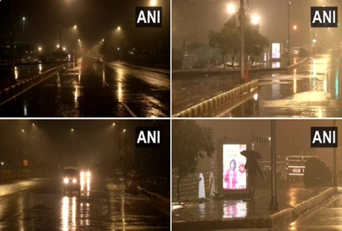 Rain lashes parts of delhi ncr and rain with strong winds