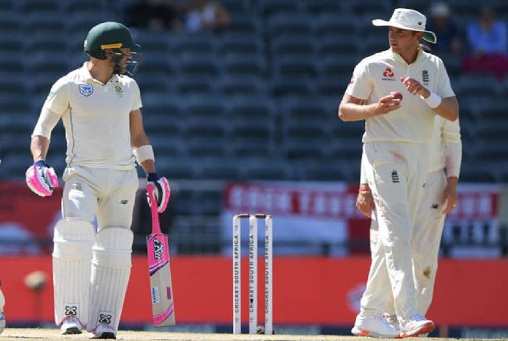 England Stuart Broad  fined after audible obscenity in South Africa Test