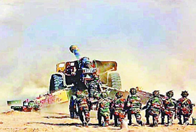 Indian Army War Practice Near Border