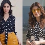 katrina kaif to kriti sanon in retro look wear black polka dot dress