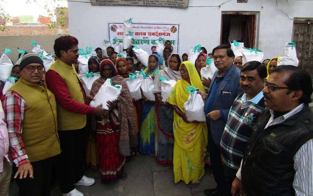 505 kg of rice distributed to 101 people