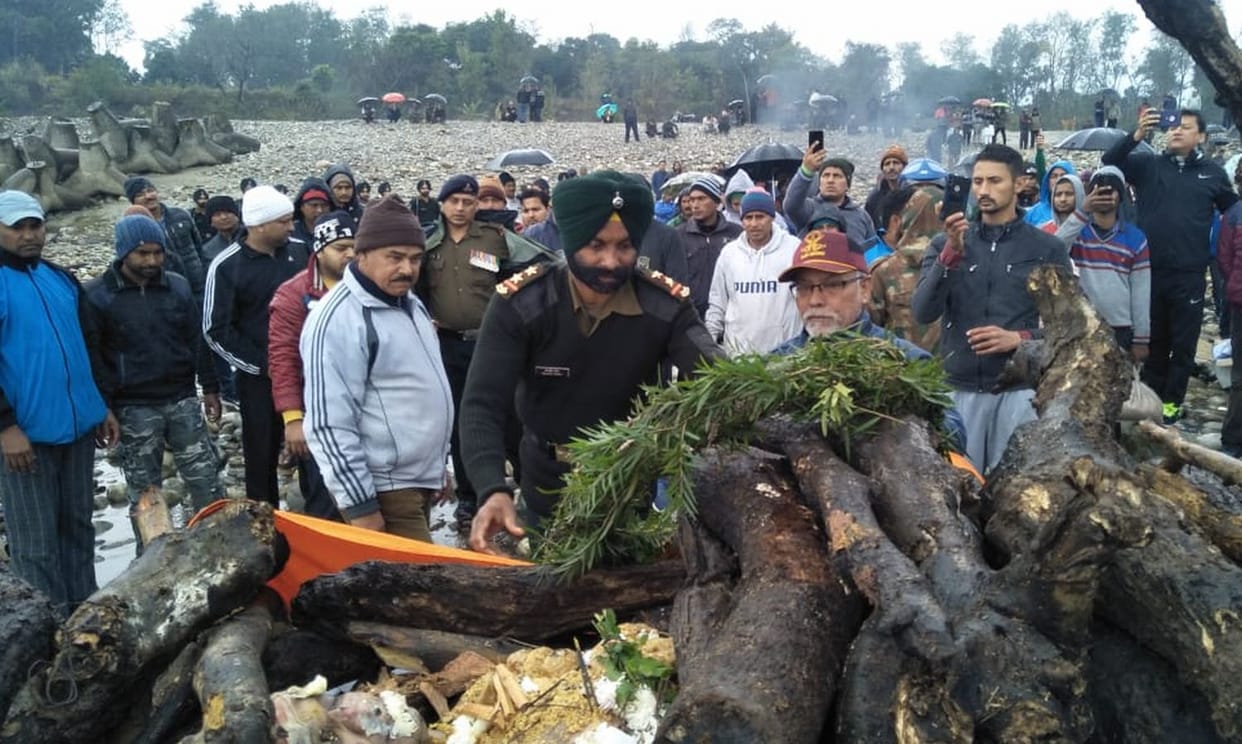 Lance Naik Mohan Chand was cremated with military honors