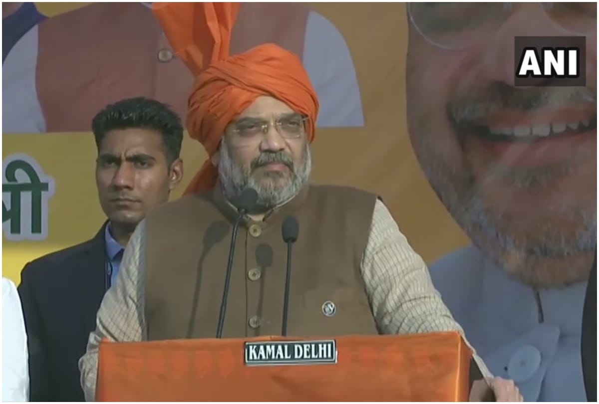 delhi assembly elections amit shah najafgarh rally kejriwal yamuna river pollution