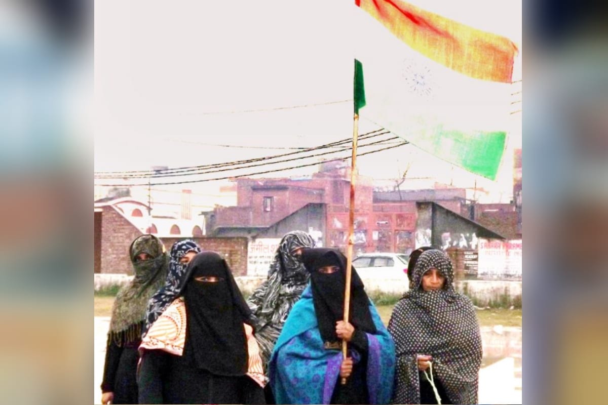 Women protesting against citizenship law for eighteen days in Deoband