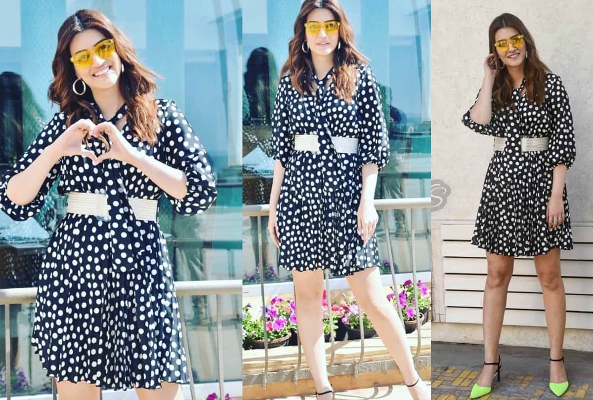 katrina kaif to kriti sanon in retro look wear black polka dot dress