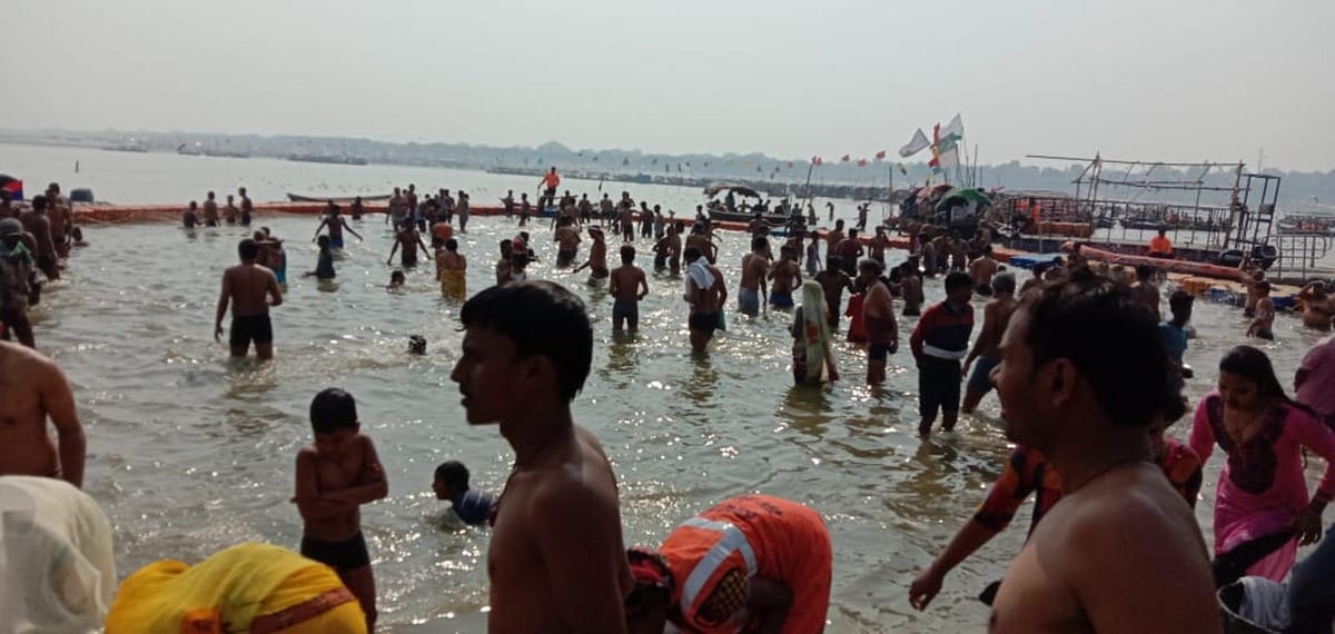 A dip in Ganges for country every national festival republic day independence day in varanasi