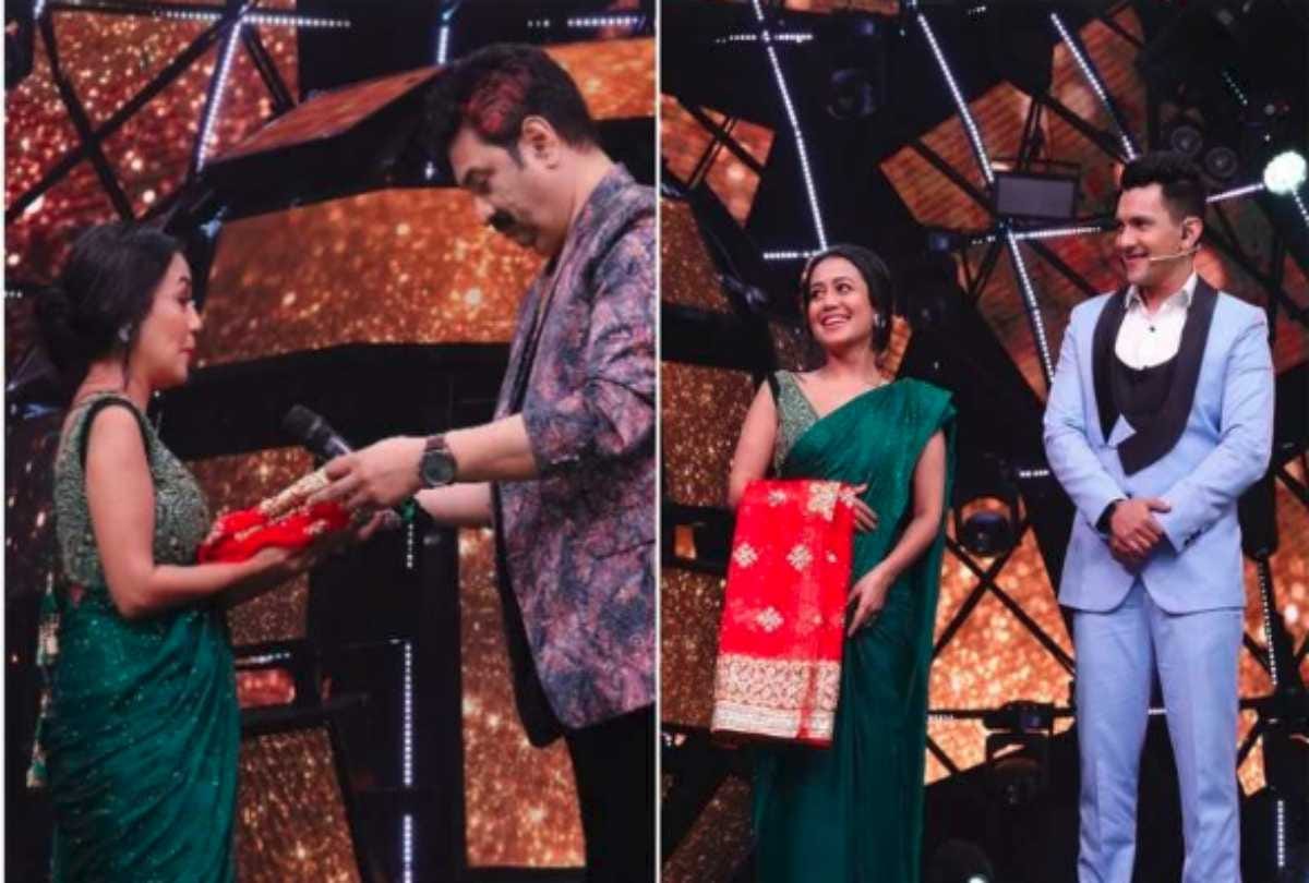 kumar sanu gave special gift to neha kakkar from aditya narayan in indian idol 11