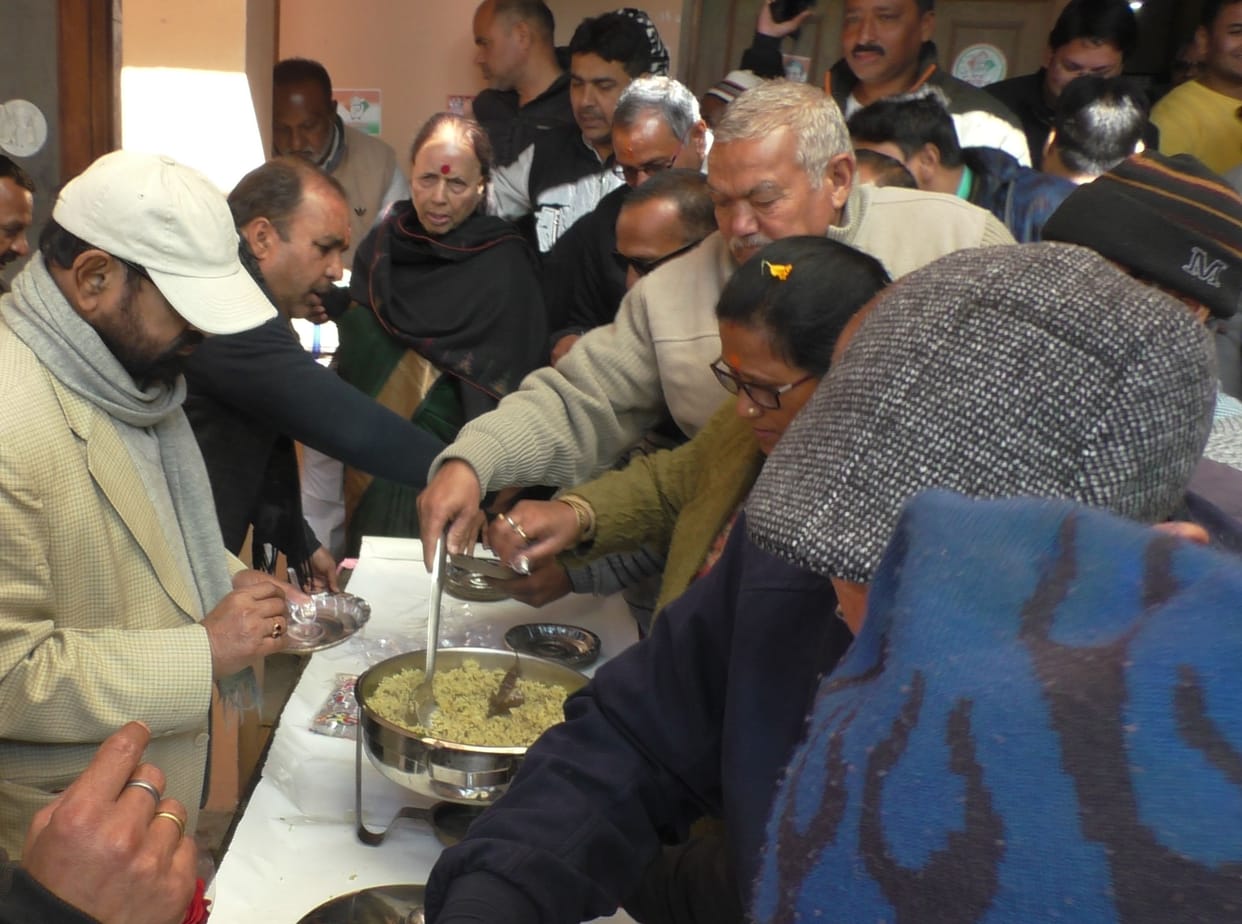 Congressman Raita spread on the road before Khichdi banquet
