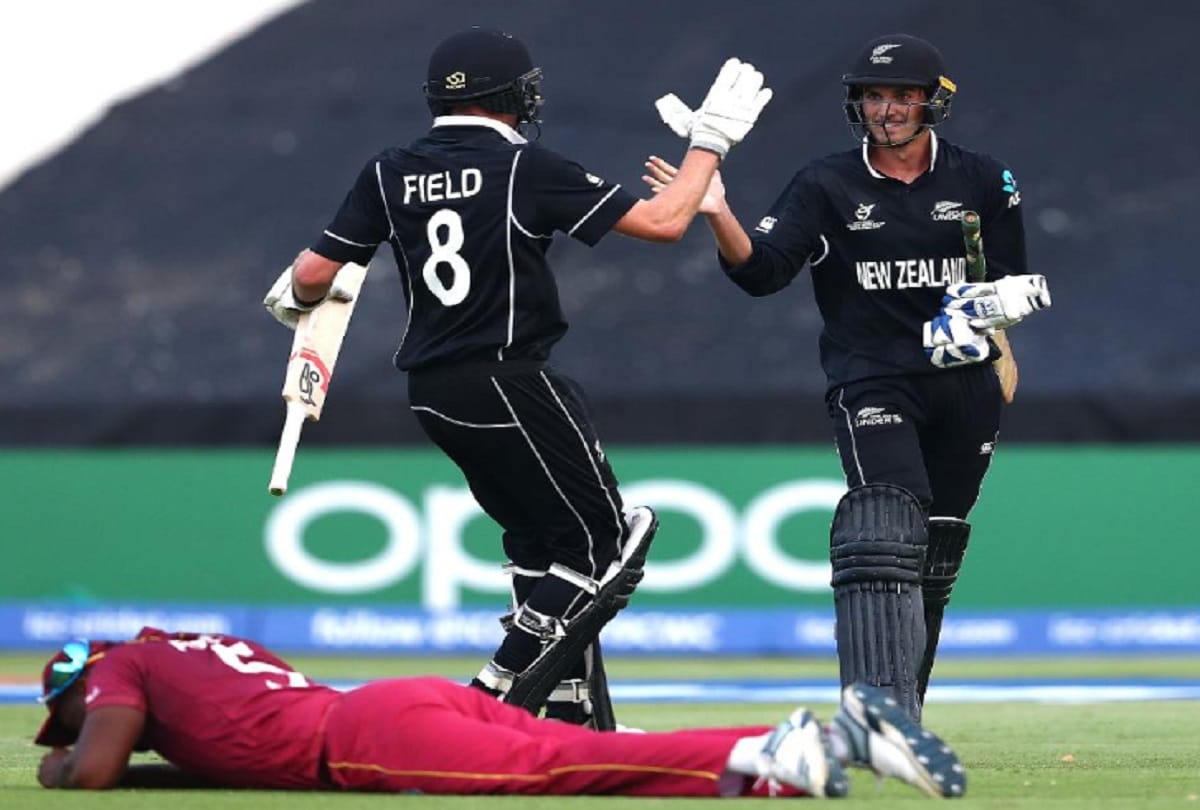 U19 World Cup New Zealand defeated west indies in thrilling match and enters semifinal