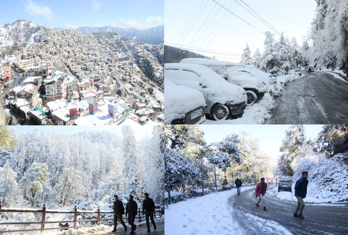 Heavy snowfall in Shimla after seven years, 2017 record broken