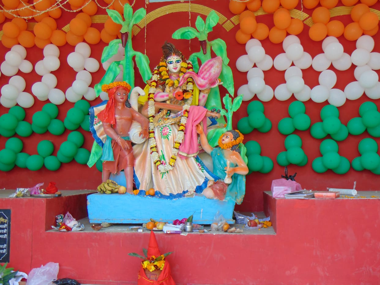worship maa saraswati in ghazipur