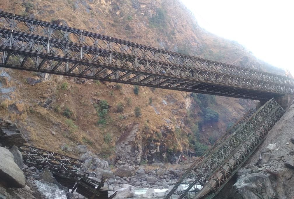 Bailey Bridge constructed in Tawaghat in ten days