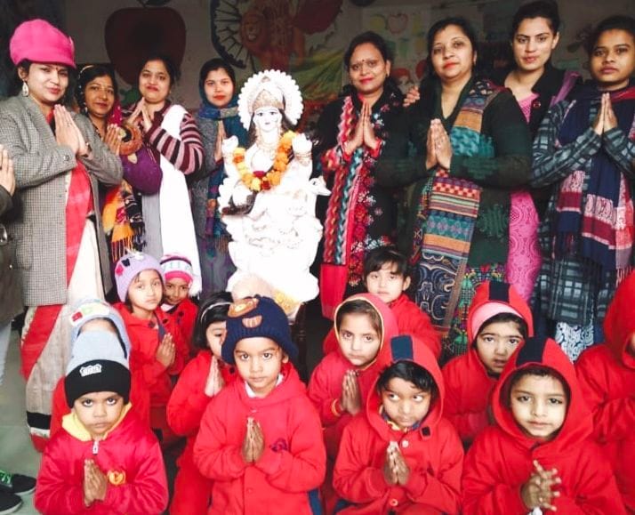 orshiped Maa Saraswati