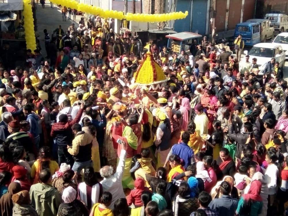 The pilgrimage echoed with the cries of Lord Bharata
