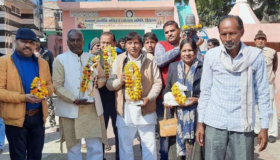 Installation of Dev statues in Valmiki temple on Vasant Panchami