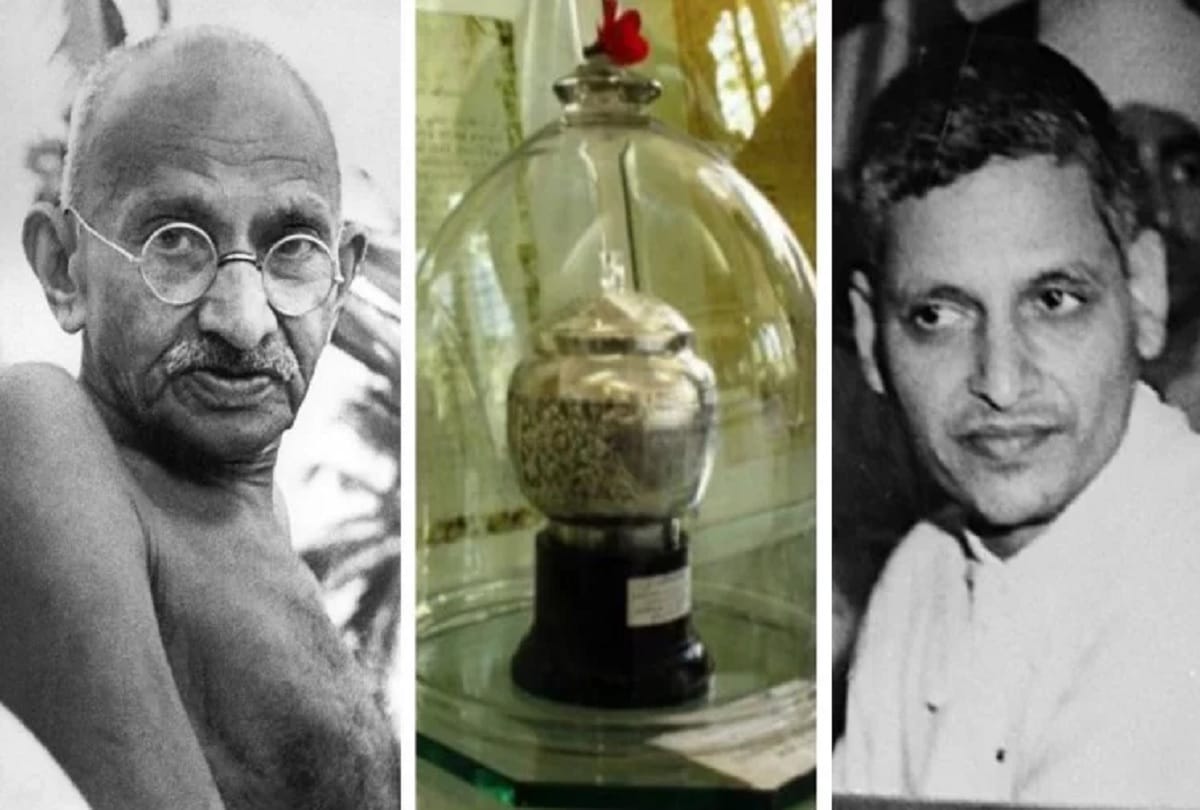 why Mahatma gandhi killer nathuram godse urn ashes have not been released in the river