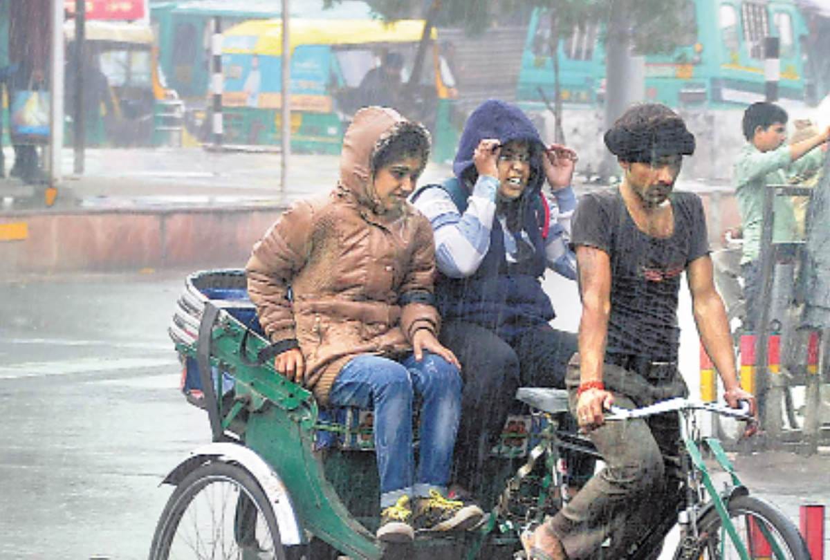 rain in lucknow, maximum temperature recorded 24.4 degree celsius