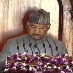 संसद के संयुक्त बैठक को संबोधित करते राष्ट्रपति कोविंद