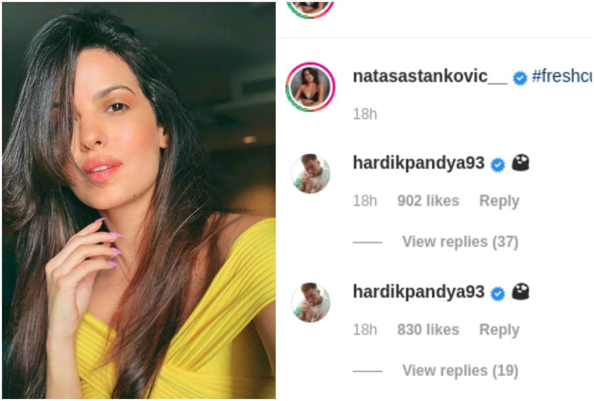 Natasa Stankovic new haircut gets comment from Hardik Pandya