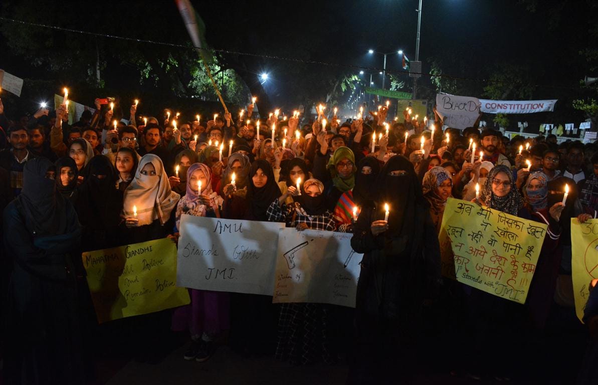 Candle march held in AMU to protest against Jamia incident