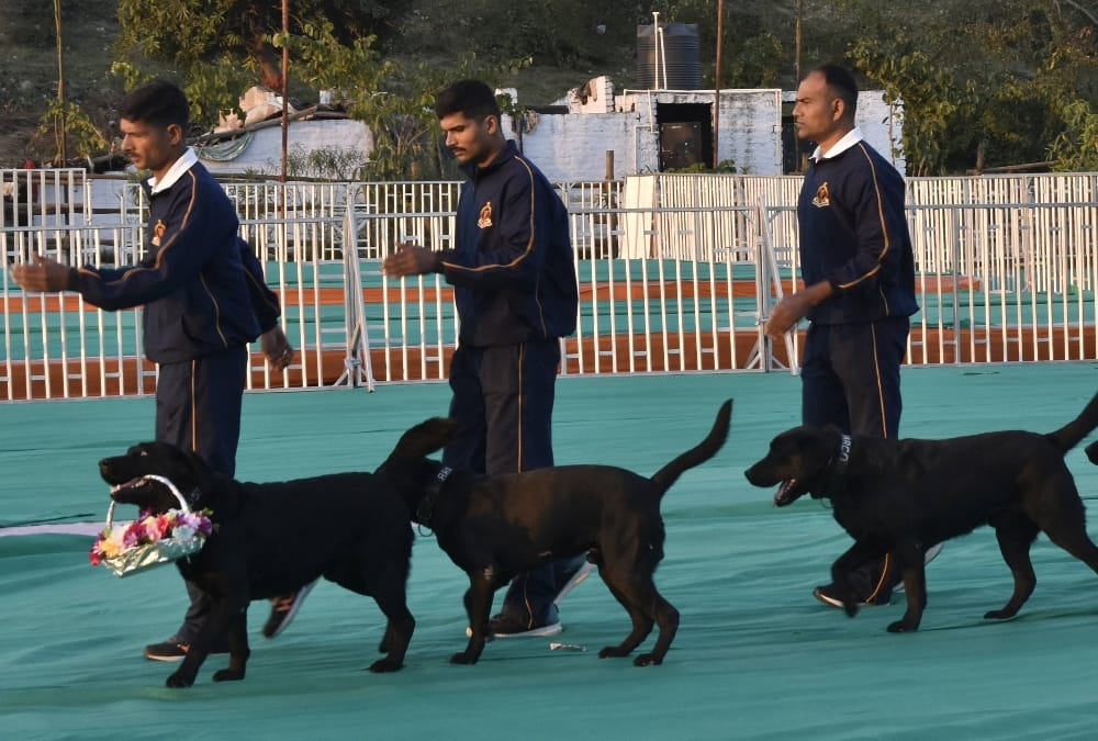 Preparation of Defence Expo on Gomati River Front in Lucknow.
